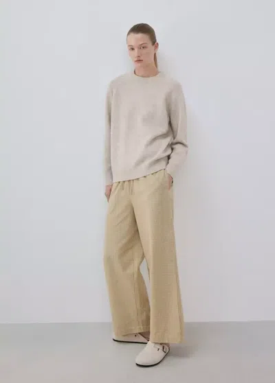 Mango Pull En Maille À Col Rond In Gris Clair/pastel