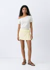 Mango Pull En Maille À Épaules Dénudées In White