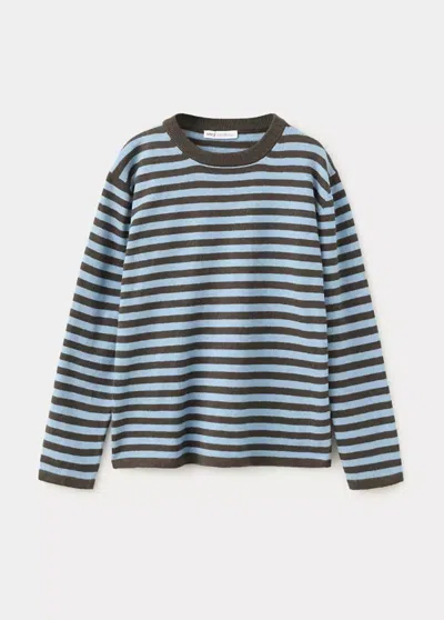 Mango Kids' Pull En Maille Fine À Rayures In Chocolat
