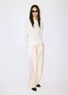 Mango Pull En Maille Fine Avec Naud In Blanc Cassé