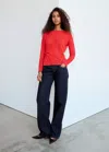 Mango Pull En Maille Fine Avec Naud In Rouge