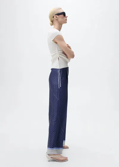 Mango Asymmetrical Low Knit Jersey Ecru