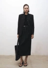 Mango Short Sleeve Wool Blend Jersey Black