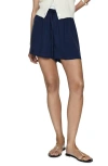 Mango Women's Elastic Waist Lyocell Shorts In Dark Blue