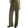 Mango Pull-on Straight Leg Pants In Green