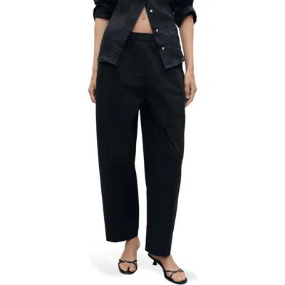 MANGO MANGO PULL-ON STRETCH COTTON PANTS