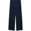 Mango Pull On Wide Leg Pants In Blue