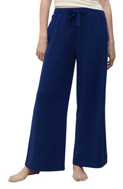 Mango Pull-on Wide Leg Terry Pants