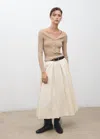 Mango Pull-over Côtelé Col En V Gris Clair/pastel - Femme - M -  In Brown