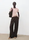 Mango Pull-over Crochet Manches Courtes Rose Pastel - Femme - S -  In Pink