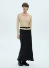 Mango Pull-over Lurex Col V Or - Femme - L -