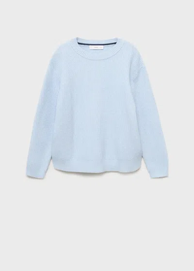 Mango Pull-over Maille Coton Bleu Ciel - Enfants - 13-14 Ans -  Kids In Blue