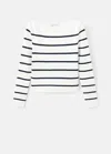 Mango Fine-knit Boat-neck Sweater Ecru In White