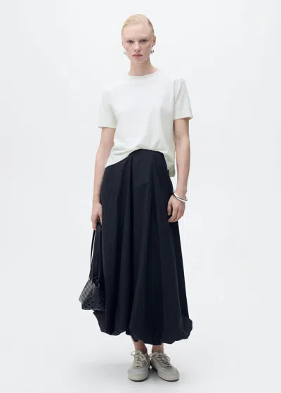 Mango Short-sleeved Fine-knit Sweater White