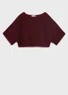 Mango Oversized Fine-knit Sweater Burgundy
