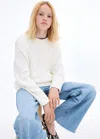 Mango Kids' Long-sleeve Knitted Sweater In White