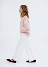 Mango Kids' Long-sleeve Knitted Sweater In Pink