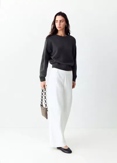 Mango Pull Oversize À Clous Étoile In Gris Anthracite