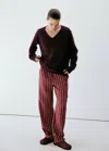 Mango Pull Pyjama 100 % Cachemire In Bordeaux