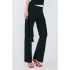 Mango Pull-on Mid Rise Flare Pants In Black