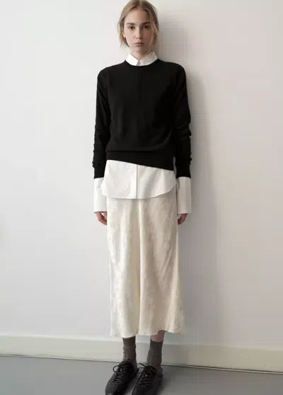 Mango Pull-over 100 % Cachemire Col Rond In Noir