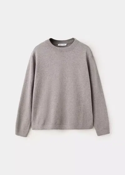 Mango Kids' Pull-over 100 % Coton Maille Fine In Neutral
