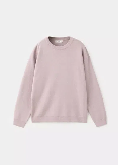Mango Kids' Pull-over 100 % Coton Maille Fine In Violet Clair/pastel