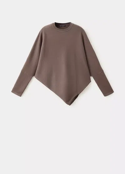 Mango Pull-over Base Asymétrique In Chocolat