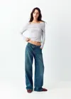 Mango Pull-over Col Roulé Coton In Gris Chiné Clair