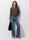 Mango Pull-over En Maille À Rayures In Brown
