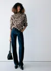Mango Pull-over Imprimé Cerf In Brown