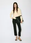 Mango Pull-over Maille Col En V In White