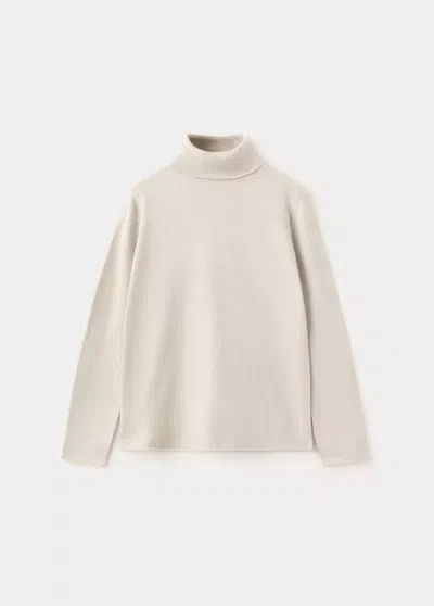 Mango Kids' Pull-over Maille Col Montant In Gray