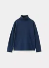 Mango Pull-over Maille Col Montant In Blue