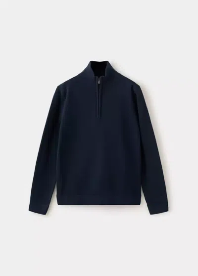 Mango Kids' Pull-over Maille Col Montant In Blue