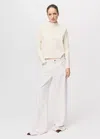 Mango Pull-over Maille Col Montant In Neutral