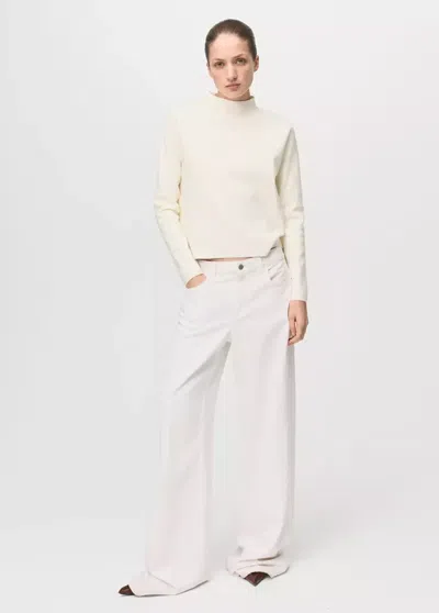 Mango Pull-over Maille Col Montant In Neutral
