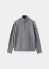 Mango Pull-over Maille Col Montant In Gray