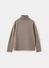 Mango Pull-over Maille Col Montant In Brown