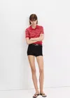 Mango Pull-over Maille Col Polo In Red