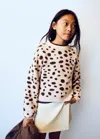 Mango Pull-over Maille Imprimé Animal In Beige