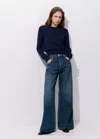Mango Pull-over Maille Tressée In Bleu Marine Foncé