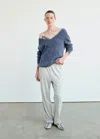 Mango Pull-over Oversize Col V In Bleu