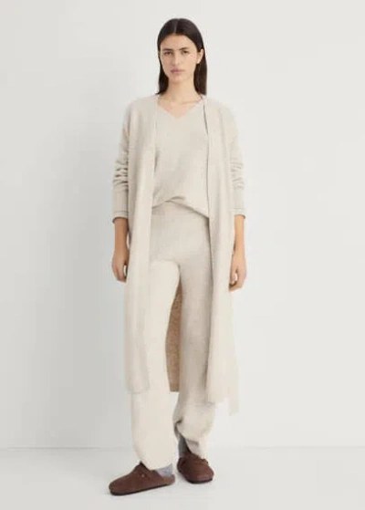 Mango Pyjama Cardigan Beige