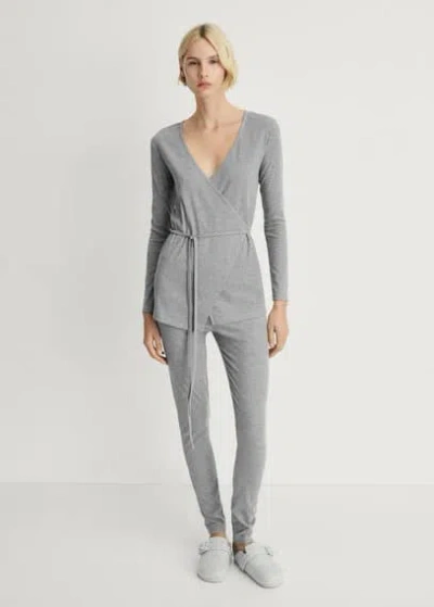 Mango Pyjama Cardigan Grey