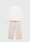 Mango Two-piece Cotton Pyjamas Ecru In Écru