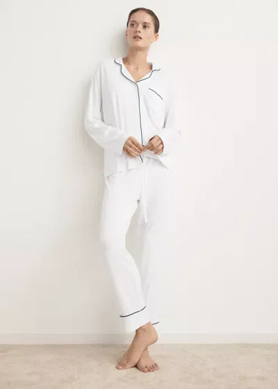 Mango Pyjama Deux Pièces Liseré In Neutral