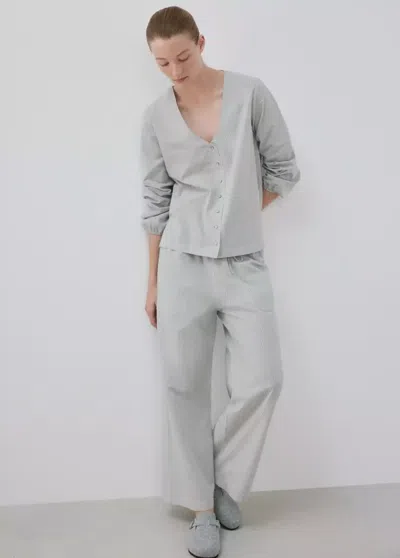Mango Pyjama Deux Pièces Vichy In Gray