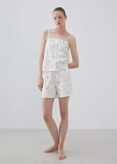Mango Pyjama Fiorin In White