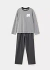 Mango Pyjama Long À Rayures Imprimées In Multi